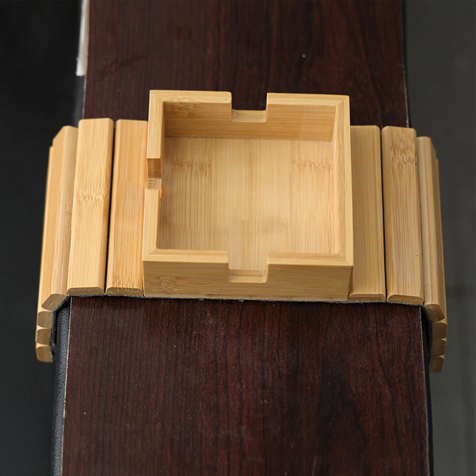 Bamboo Tea Tray - Drewniany uchwyt na kubek do kanapy,