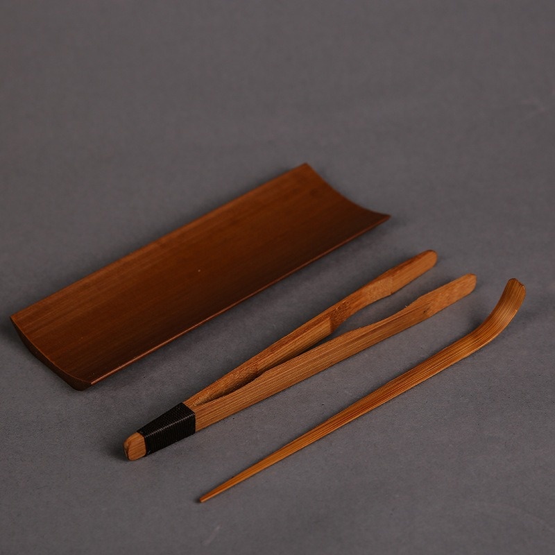 Bamboo Tea Tray - 3/4/5 sztuk bambusowy karbonizowany zestaw do