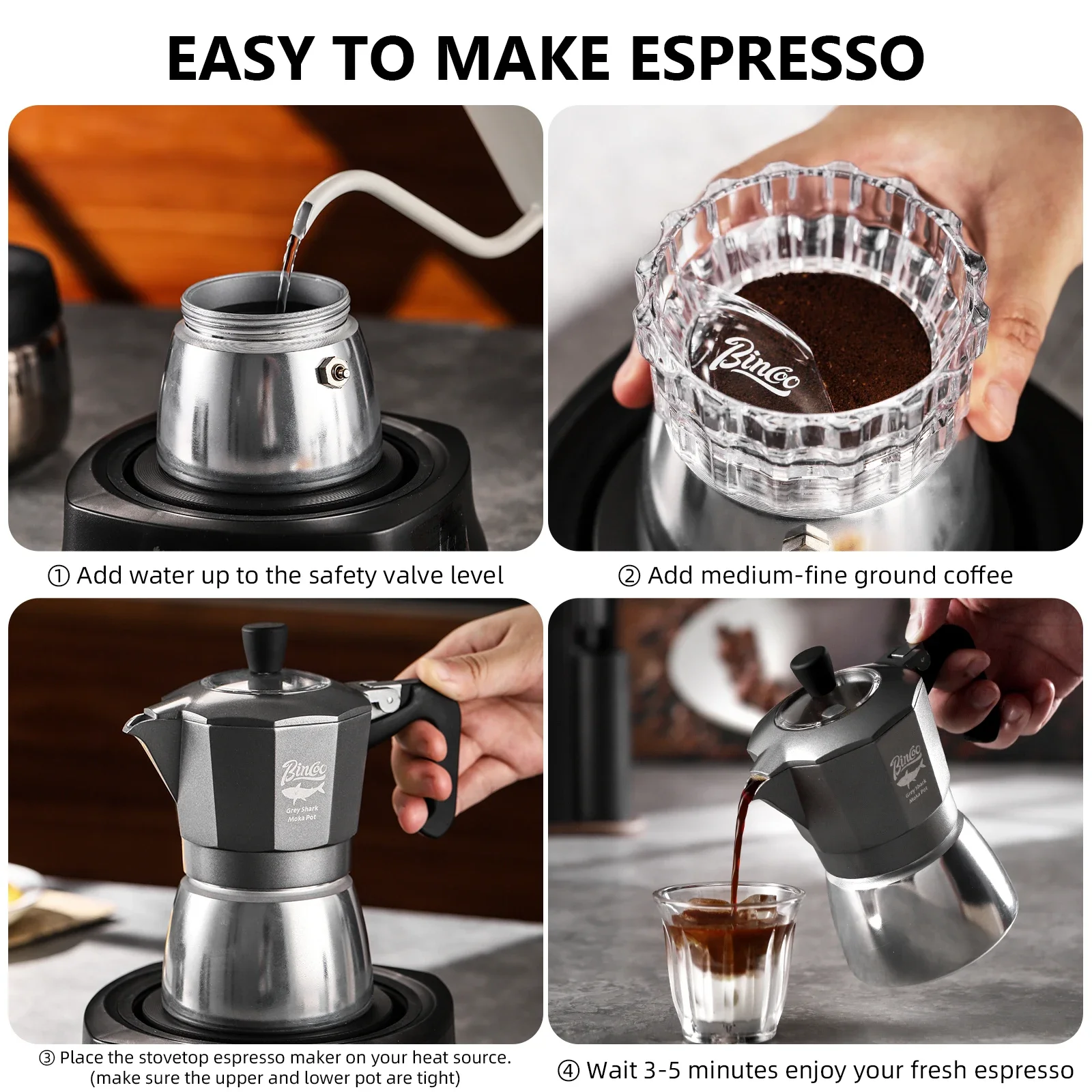 Bincoo 2-filiżankowy ekspres d – Coffee Tea Espresso recenzja i cena