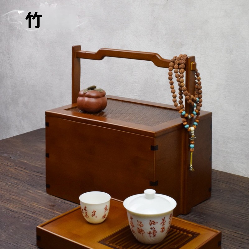 Przenośny bambusowy zestaw do  – Bamboo Tea Tray recenzja i cena