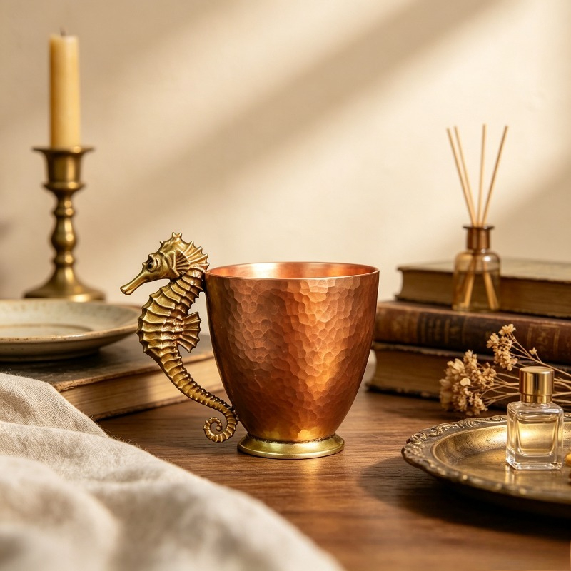 Oryginalny miedziany kubek do  – Coffee Tea Meaning recenzja i cena