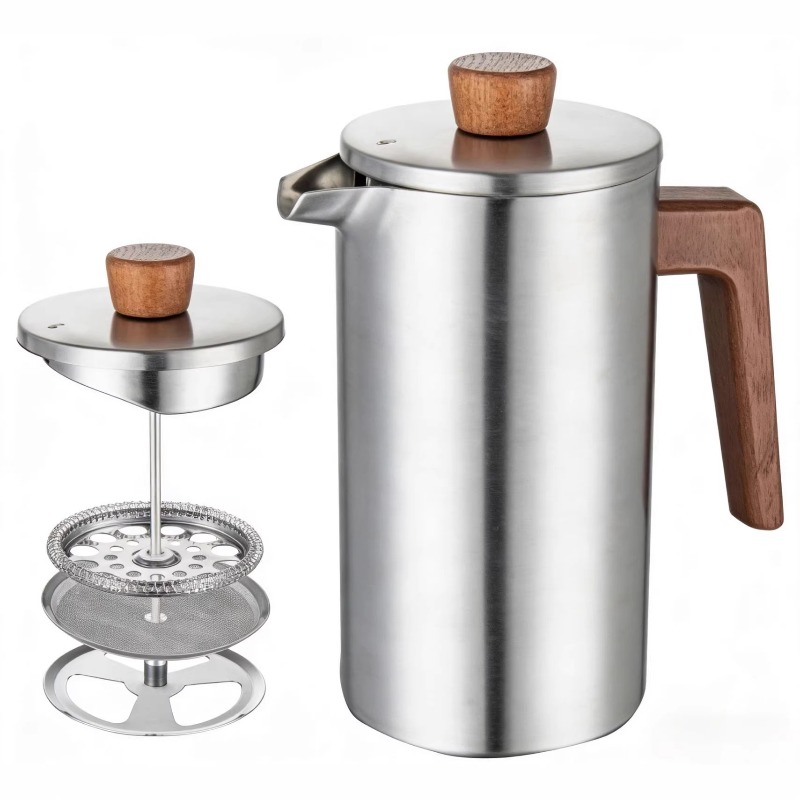 JUSTINLAU 1000ml Stalowy Frenc – Coffee Tea Pot recenzja i cena