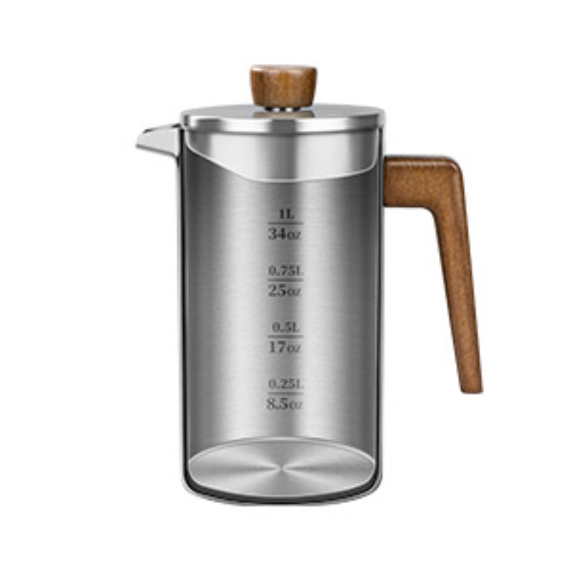 JUSTINLAU 1000ml Stalowy Frenc – Coffee Tea Pot recenzja i cena