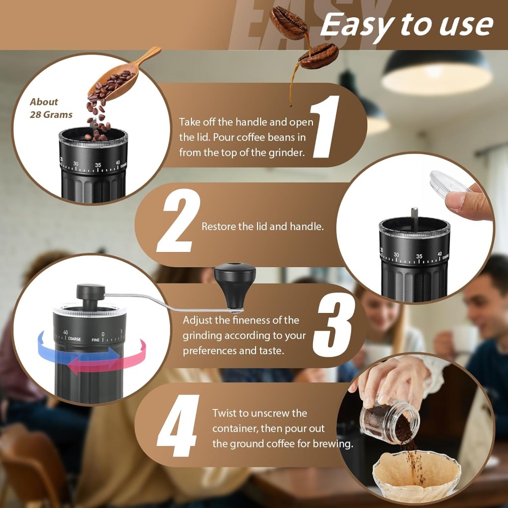 Ręczny młynek do kawy z 40 poz – Burr Hand Grinder recenzja i cena