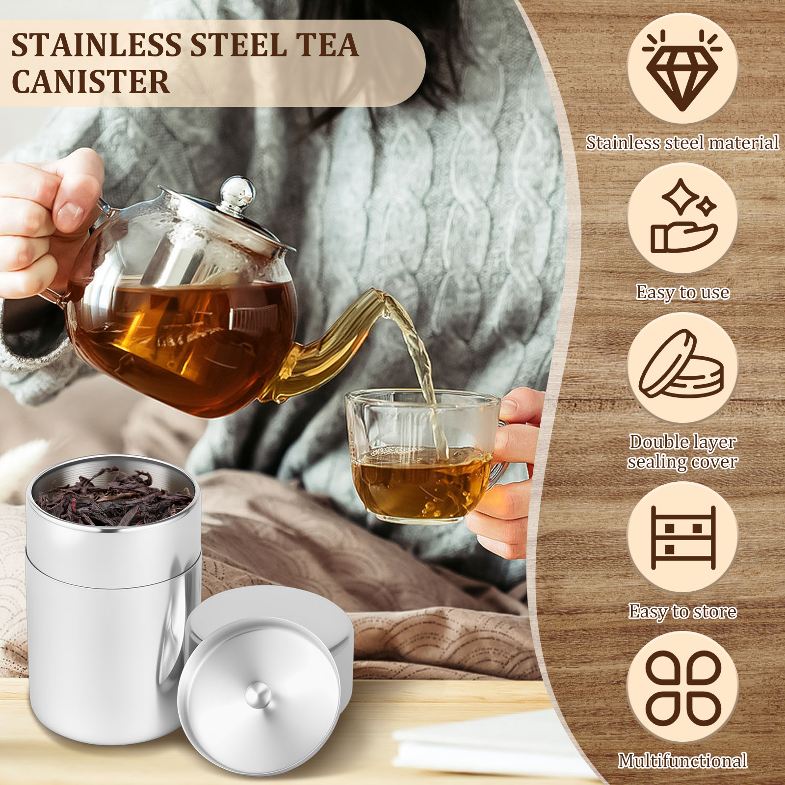 Pojemniki ze Stali Nierdzewnej – Coffee Tea And Leaf recenzja i cena