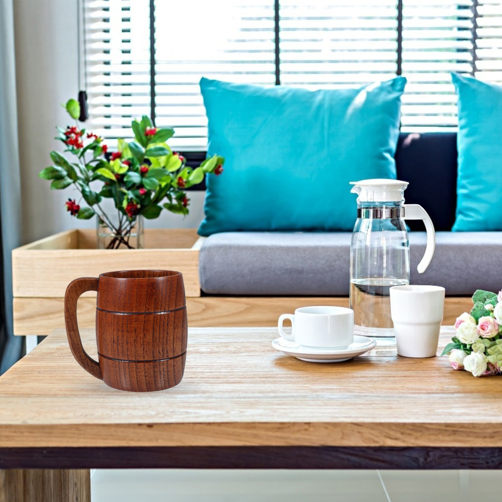 Drewniany kufel do piwa, kawy, – Water Tea And Coffee recenzja i cena